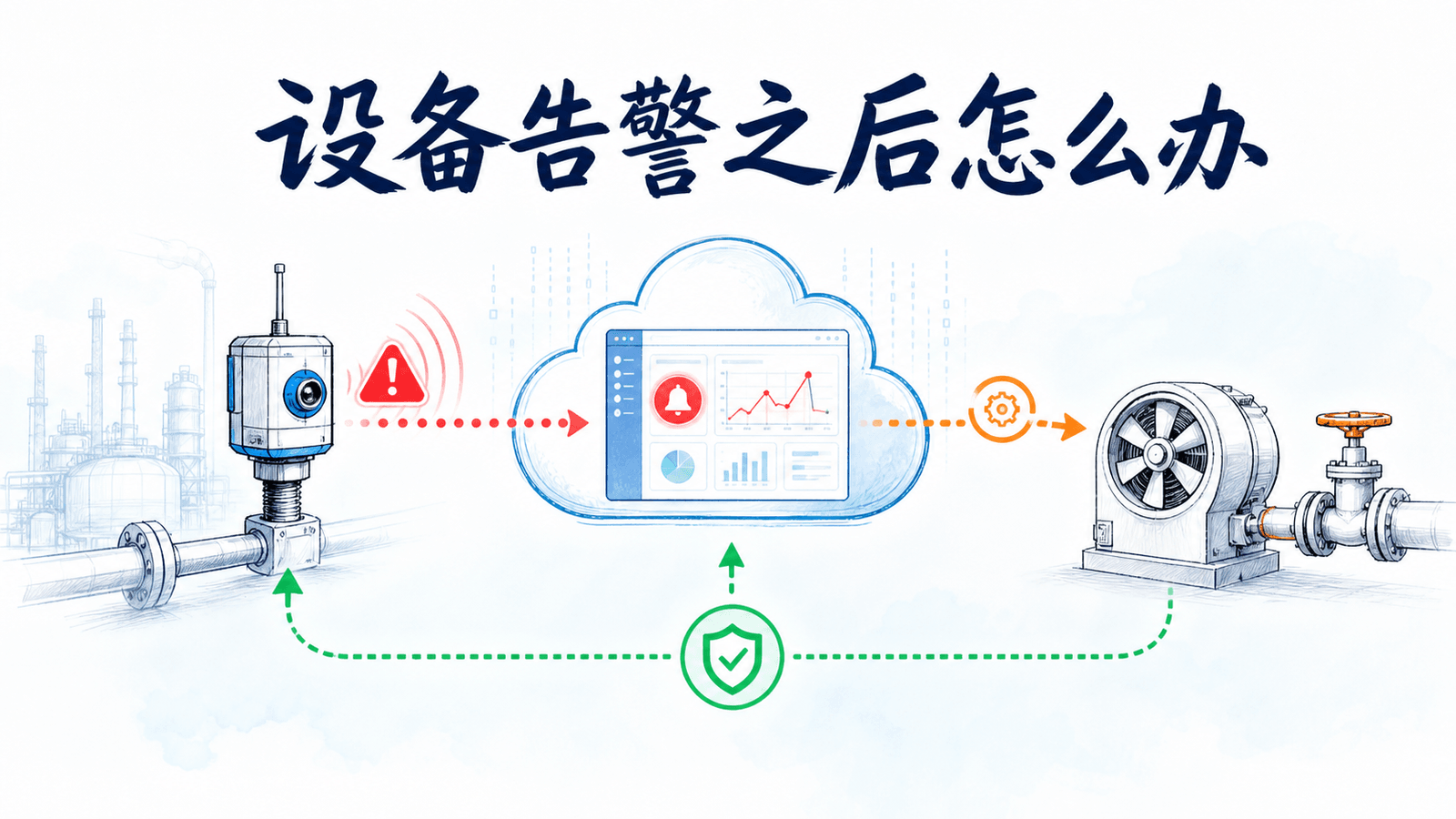 设备告警自动处置闭环示意图